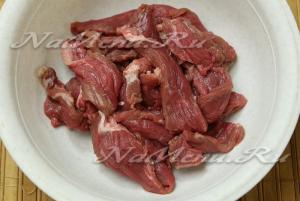 Carne în rețetă coreeană cu o fotografie