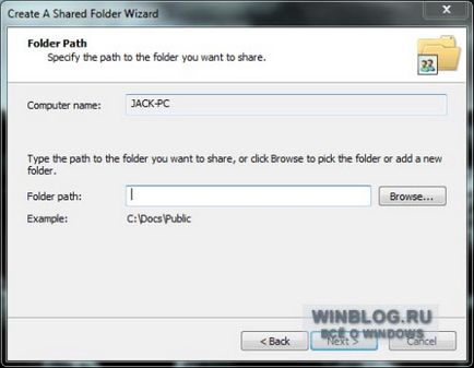 Partajarea folderelor în Windows 7
