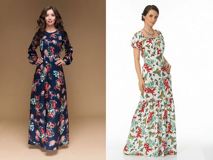 rochii blând și romantic, cu imprimeu floral