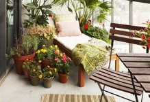 Efectuarea balconul de flori și de design, stand ampelnye decora plante frumoase, fotografii și