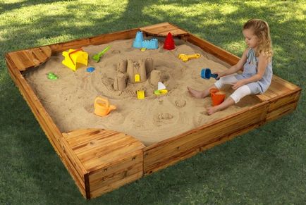 Sandpit pentru copii în a da idei și fotografii, casa de vis