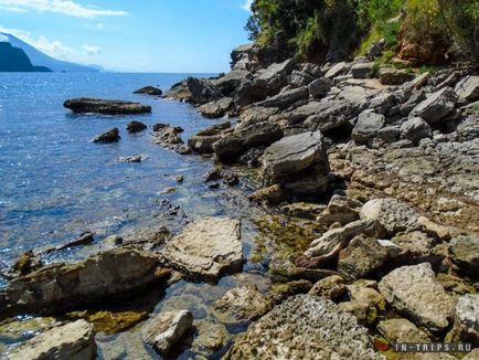 Plaja Mogren în Budva, fotografie, hartă, comentarii