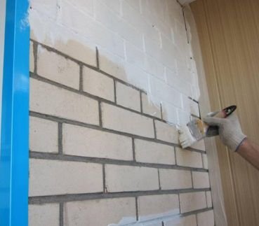 Pictura cărămidă selecție perete vopsea, etape de lucru