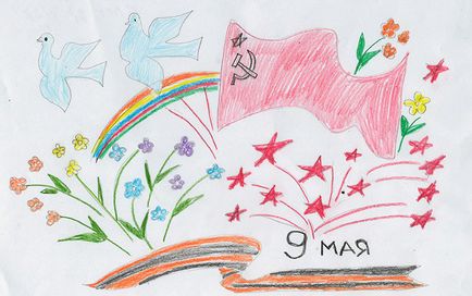 Desene pe 9 Mai - Ziua Victoriei (idei, fotografii) de hârtie cu propriile sale mâini