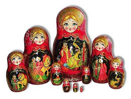 Painted atelier Matryoshka pentru începători cu șabloane și fotografie