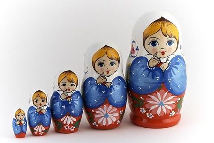 Painted atelier Matryoshka pentru începători cu șabloane și fotografie