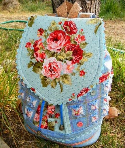 Coase rucsac denim - fotografii și modele pentru rucsac de cusut denim cu mâinile, pas cu pas