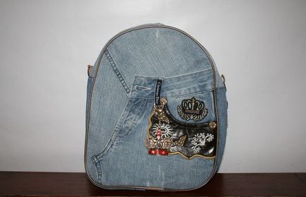 Coase rucsac denim - fotografii și modele pentru rucsac de cusut denim cu mâinile, pas cu pas