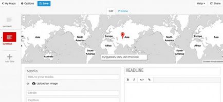 instrument Storymap js pentru a crea o hartă interactivă, o nouă