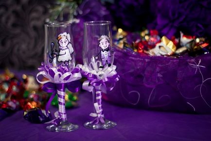Nunta de culoare mov (o nunta intr-un stil de decorare tonuri de culoare mov sălii) Nunta de culoare violet