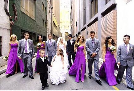 Nunta în violet fotografii color, idei de design