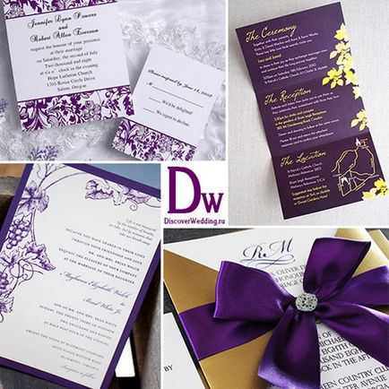 Nunta în violet fotografii color, idei de design