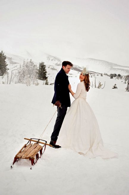 Fotografie de nunta trage în timpul iernii de idei, exemple, elemente de recuzită