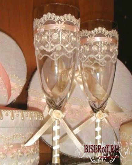 Decorarea ochelari pentru o nunta cu mâinile pas cu pas aspect, fotografii și master-class