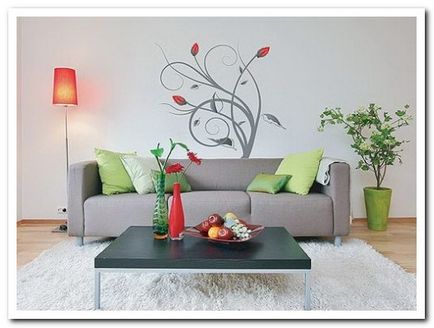 Decorarea apartamentul cu flori, picturi și meserii