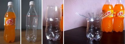 Vaze din sticla cu clasa de plastic și sticlă meserii mâini de master
