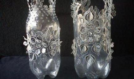 Vaze din sticle de plastic