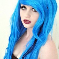 Păr albastru precum și ce să picteze, cum să flush opțiunile de nuanța și de colorare (fotografii și video)