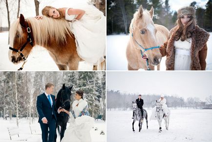 Winter fotografie de nunta trage - ideea de filmare în aer liber, foto și video