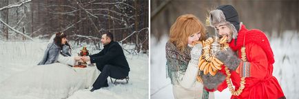 Winter fotografie de nunta trage - ideea de filmare în aer liber, foto și video