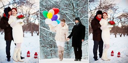 Winter fotografie de nunta trage - ideea de filmare în aer liber, foto și video