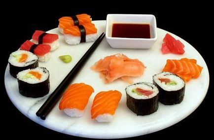 Cum să mănânce sushi cu betisoarele