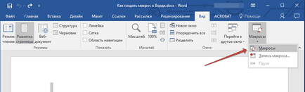 Ce este un macro în cuvânt Ce este un macro în cuvânt