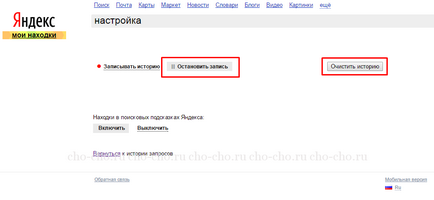 Căutam în Yandex