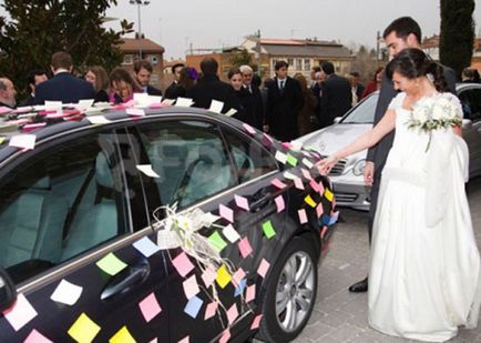 10 idei modul de a decora masina pentru o fotografie de nunta c