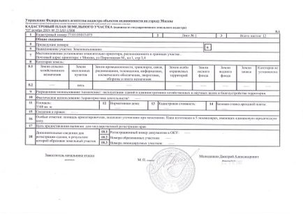 Care este planul cadastral al terenului, precum și în cazul în care puteți obține o listă de documente