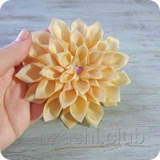 Dahlia kanzashi - 8 ateliere de lucru în format foto și video