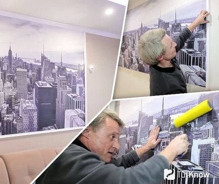 Cum pentru a lipi imagini de fundal pe perete, cu mâinile
