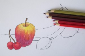 Cum de a desena un fruct, trage treptat în creion, copilul meu