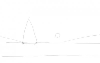 Cum de a desena creion Apus de soare treptat - imagini și desene pe desktop pentru drum liber