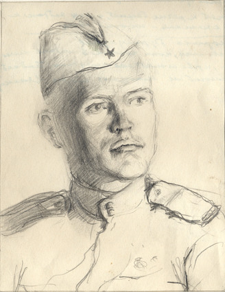 Ca etape creion pentru a desena un portret al armatei