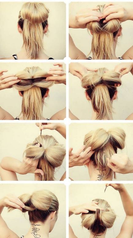 Cum sa faci un arc făcut din păr de pe cap instrucțiunile foto 4
