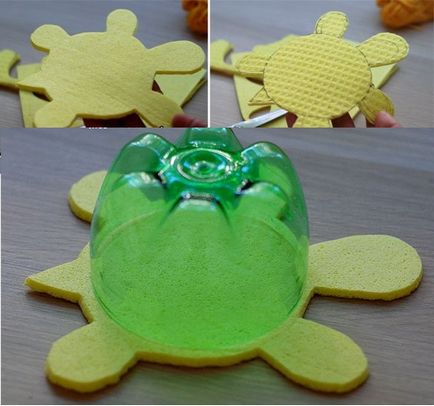 Cum sa faci o broască țestoasă din sticle de plastic cu propriile lor mâini