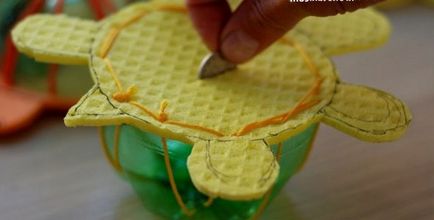Cum sa faci o broască țestoasă din sticle de plastic cu propriile lor mâini