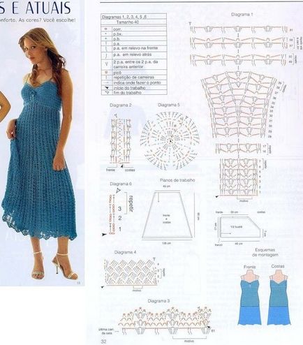 Rochie de vară cu cârlig - diagrame și fotografii