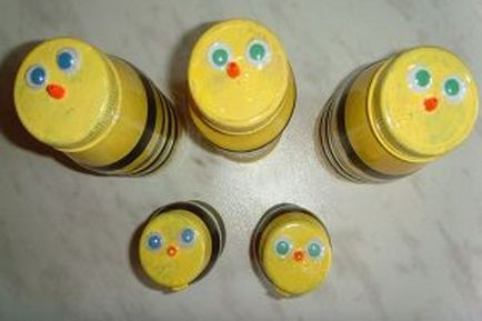 Bee de sticle din plastic (sticla galben) Bee de sticle de plastic