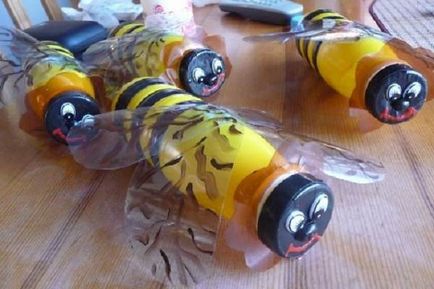 Bee de sticle din plastic (sticla galben) Bee de sticle de plastic