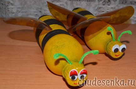 Bee de sticle de plastic - chudesenka - site pentru copii și părinți (Bee) Bee de sticle de plastic - chudesenka - site pentru copii și părinți