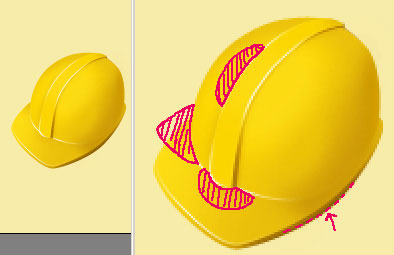 Desenați casca pictograma de construcție (mare, perie moale) Desenați icon casca de construcții
