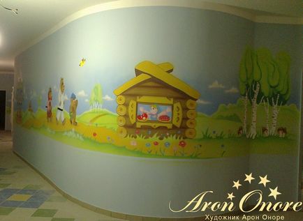 Desene pe pereți din Spitalul de Copii Murals, studioul Aron Onore (desene) Desene pe pereți din Spitalul de Copii Murals, studio Aron Onore