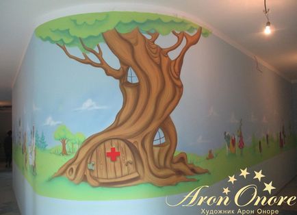 Desene pe pereți din Spitalul de Copii Murals, studio Aron Onore (pereti) Desene pe pereți din Spitalul de Copii Murals, studio Aron Onore