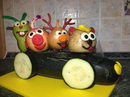 Smeshariki din legume și fructe, cu propriile sale mâini - o creativitate neobișnuită, idei și planul