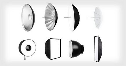 Softbox, reflectoare, umbrele - ceea ce pentru a utiliza pentru fotografiere portret în studio