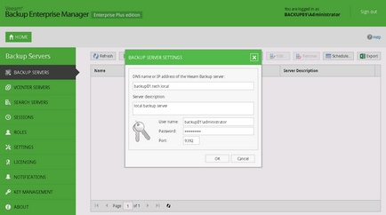 Instalare și configurare veeam Backup Manager Enterprise - scenarii de bază pentru vSphere vmware (întreprindere) Instalare și configurare veeam Backup Manager Enterprise - scenarii de bază pentru VMWare