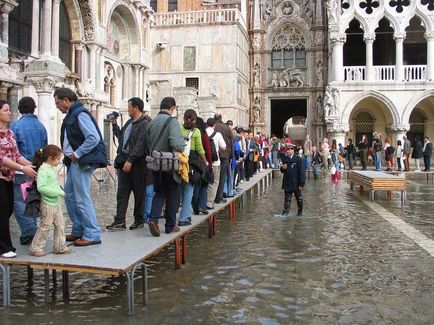 Acqua Alta, sau de ce Venetia se scufunda - un turist ideală