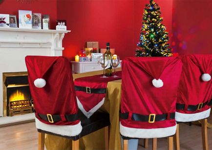 Acoperă pe scaune și decorațiuni pentru masă festivă idei de decorare